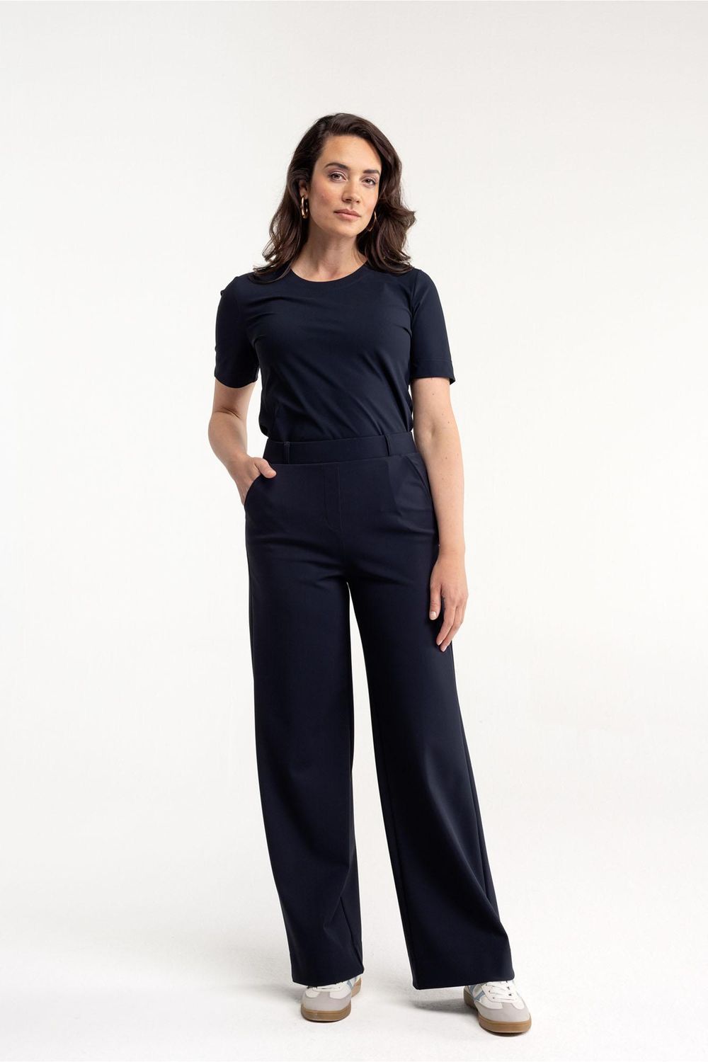 Studio Anneloes Lexie bonded trousers Blauw