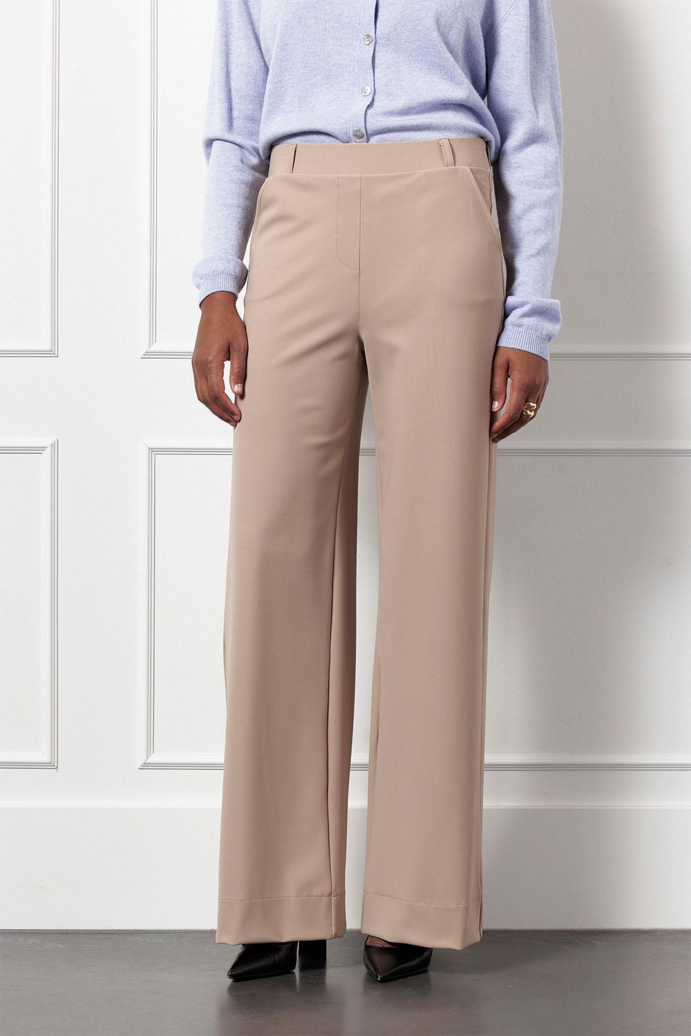 Studio Anneloes Lexie bonded trousers Beige