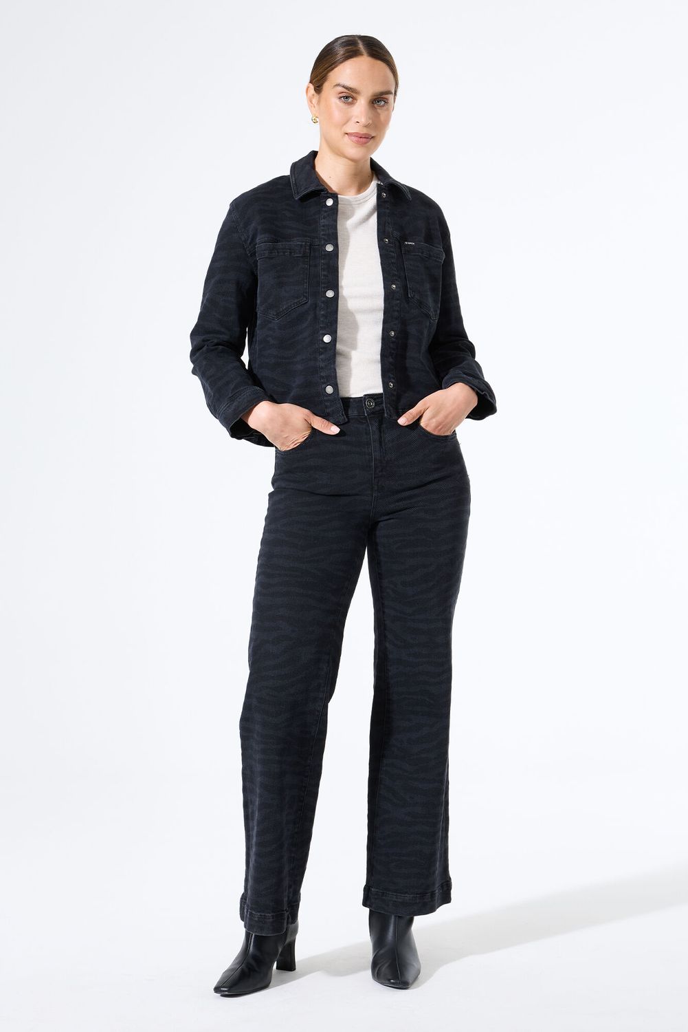 Garcia Celia jeans Zwart met print L34