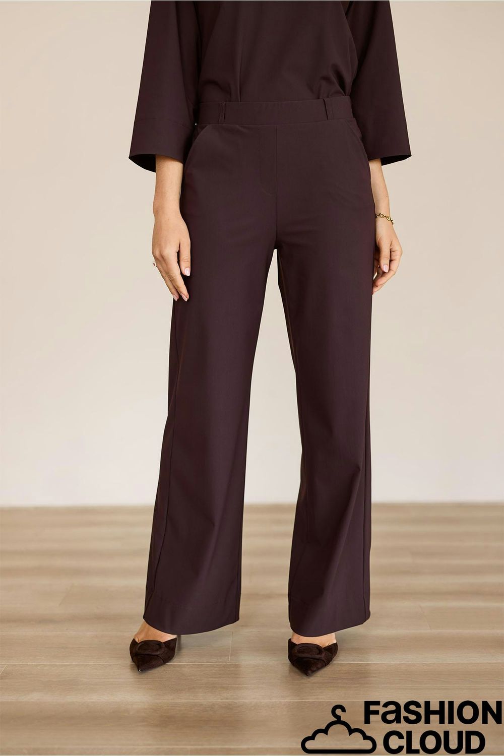 Studio Anneloes Lexie bonded trousers Bruin