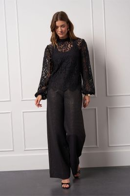 Studio Anneloes Veda lace top Zwart