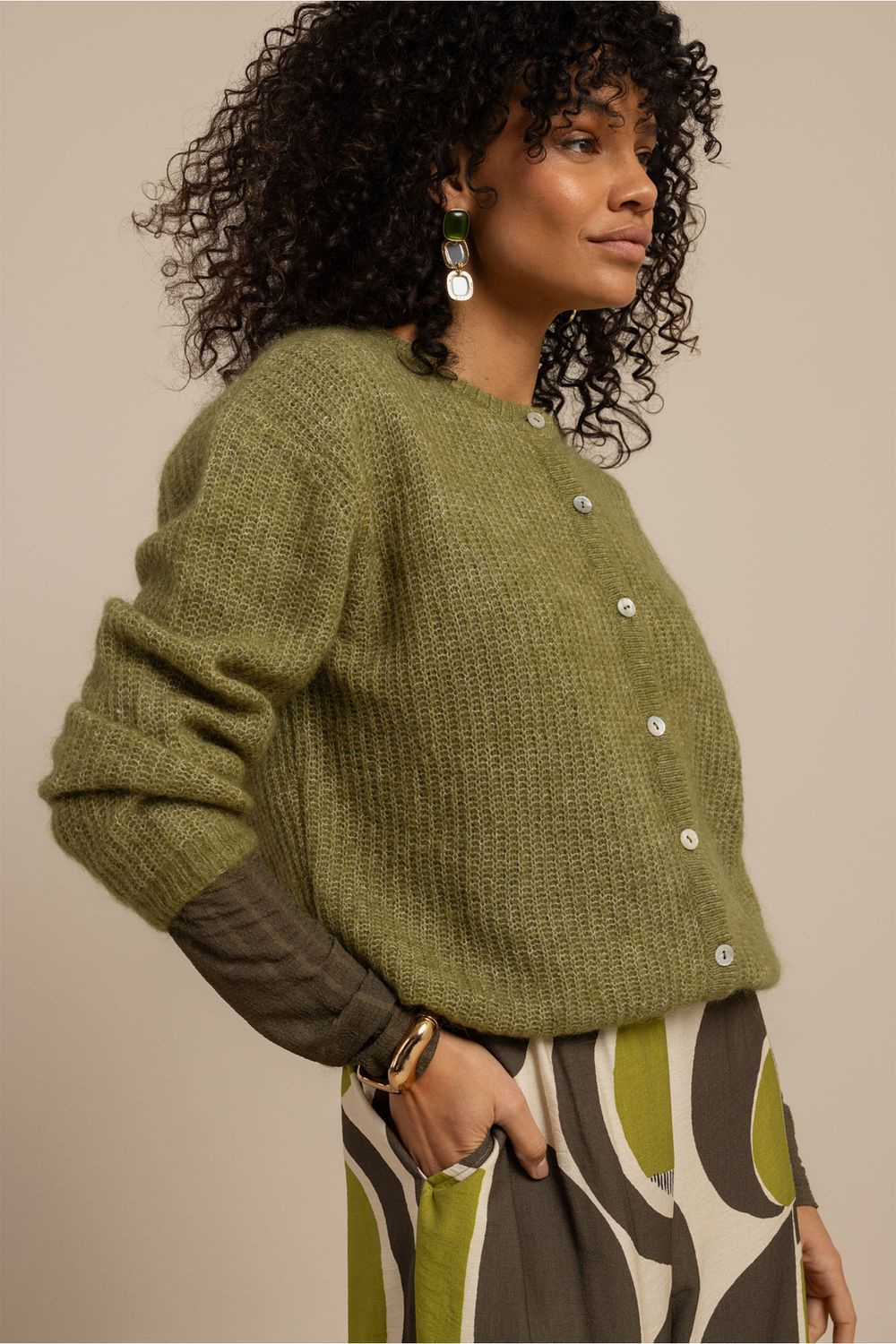 Studio Anneloes Bibi spring cardigan Groen
