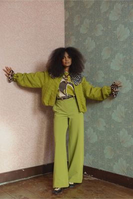 Studio Anneloes Luz twill trousers Groen