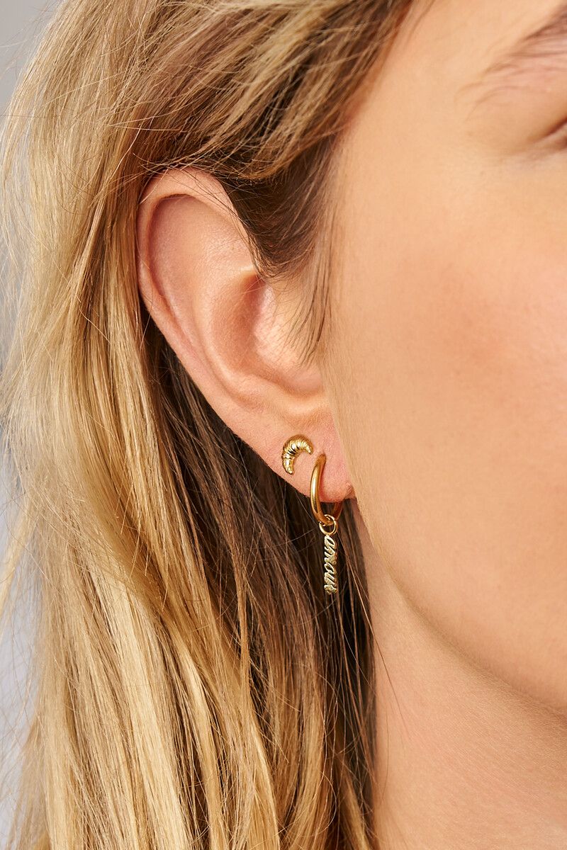 My Jewellery Earrings stud croissant Goud
