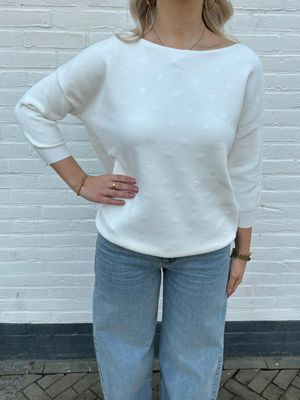 Private Label Shirt Isabella Dot Ecru