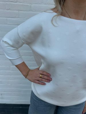 Private Label Shirt Isabella Dot Ecru