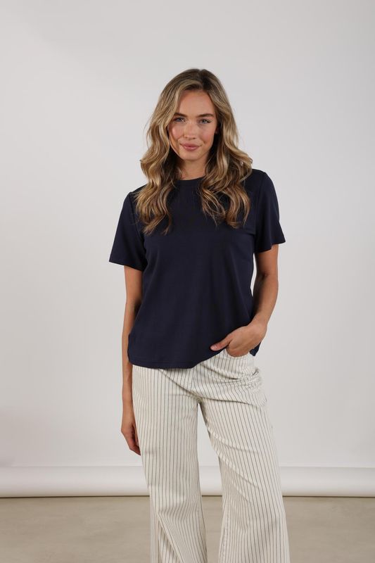 Nukus Luna Shirt Navy Blauw