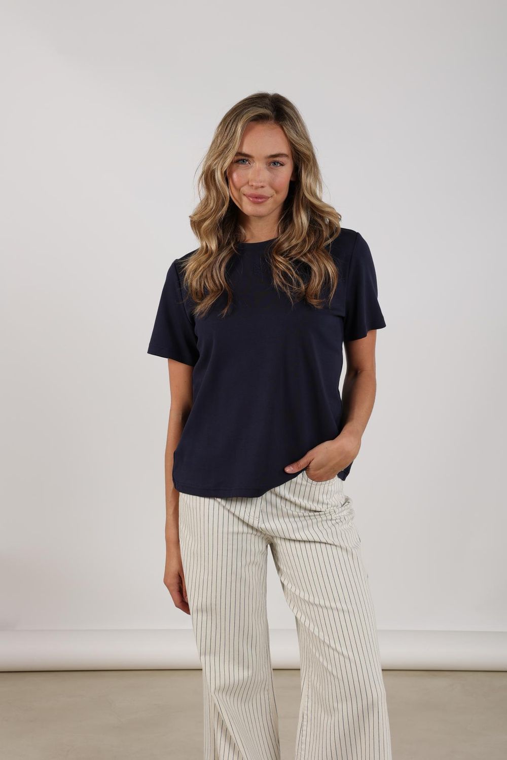 Nukus Luna Shirt Navy Blauw