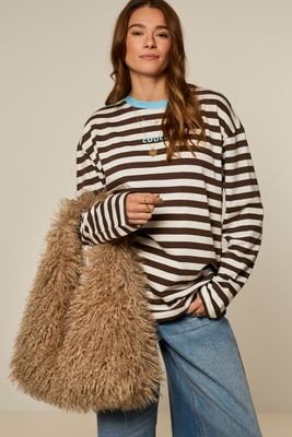 My Jewellery Bag Faux Fur Beige