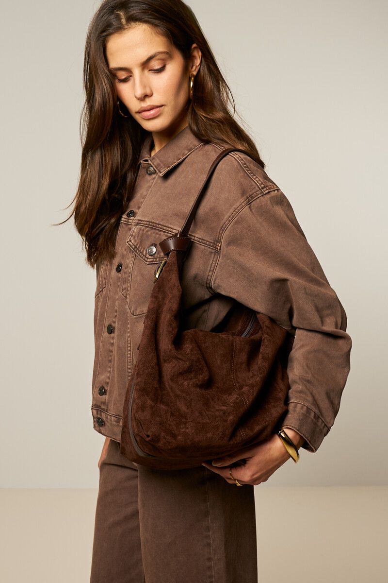 My Jewellery Bag Large Suede Bruin