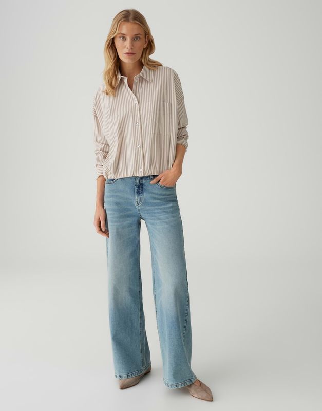 Opus Fresa blouse met streep Beige