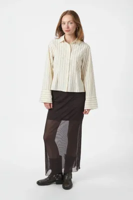 Neo Noir Rosa Solid blouse Beige