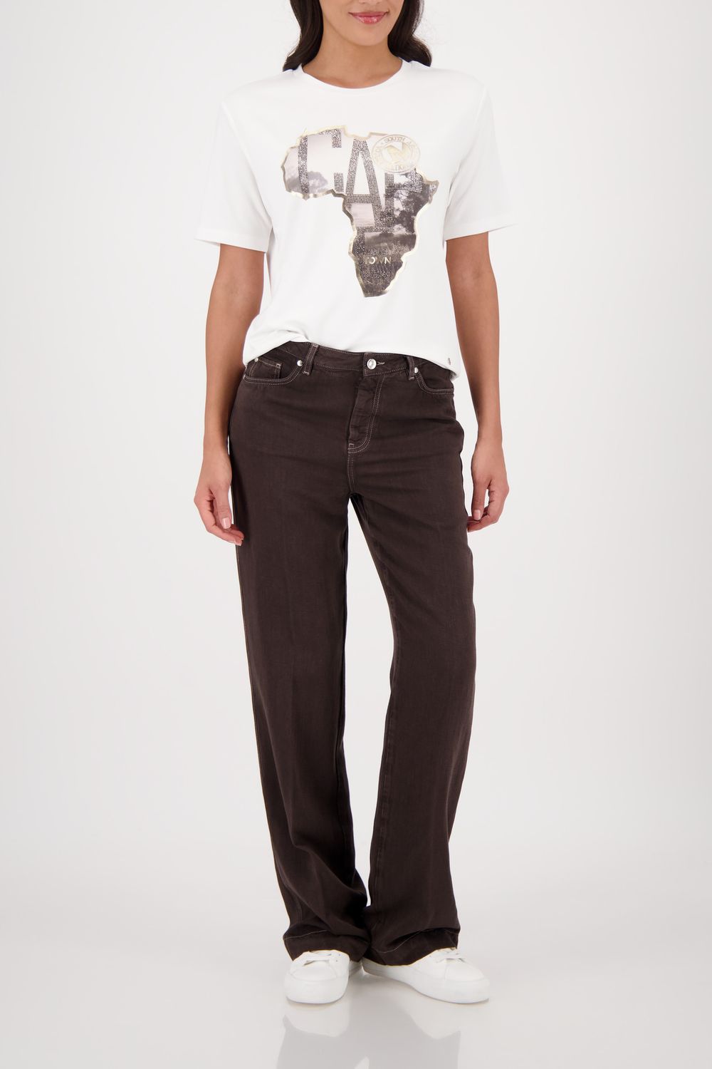 Monari T-Shirt Off-white Ecru