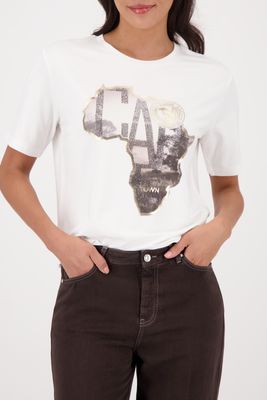 Monari T-Shirt Off-white Ecru