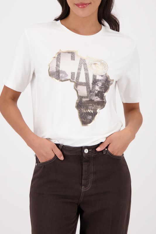 Monari T-Shirt Off-white Ecru