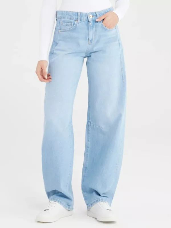 Cup Of Joe Denim mid waist balloon jeans Blauw Clara