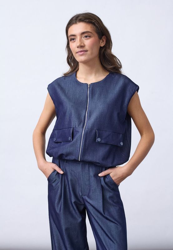 Sisters Point Gilet Garwin Denimlook