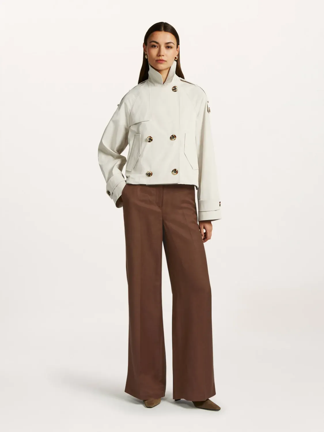 Beaumont Joanny short trench Grijs