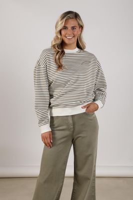 Nukus Patty Pullover Stripe Ecru