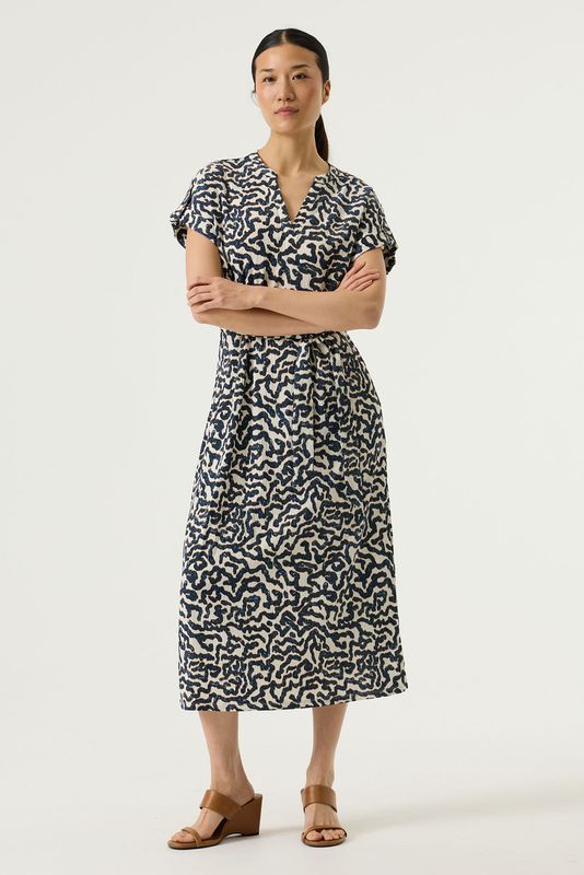 Garcia Jurk met Print Blauw