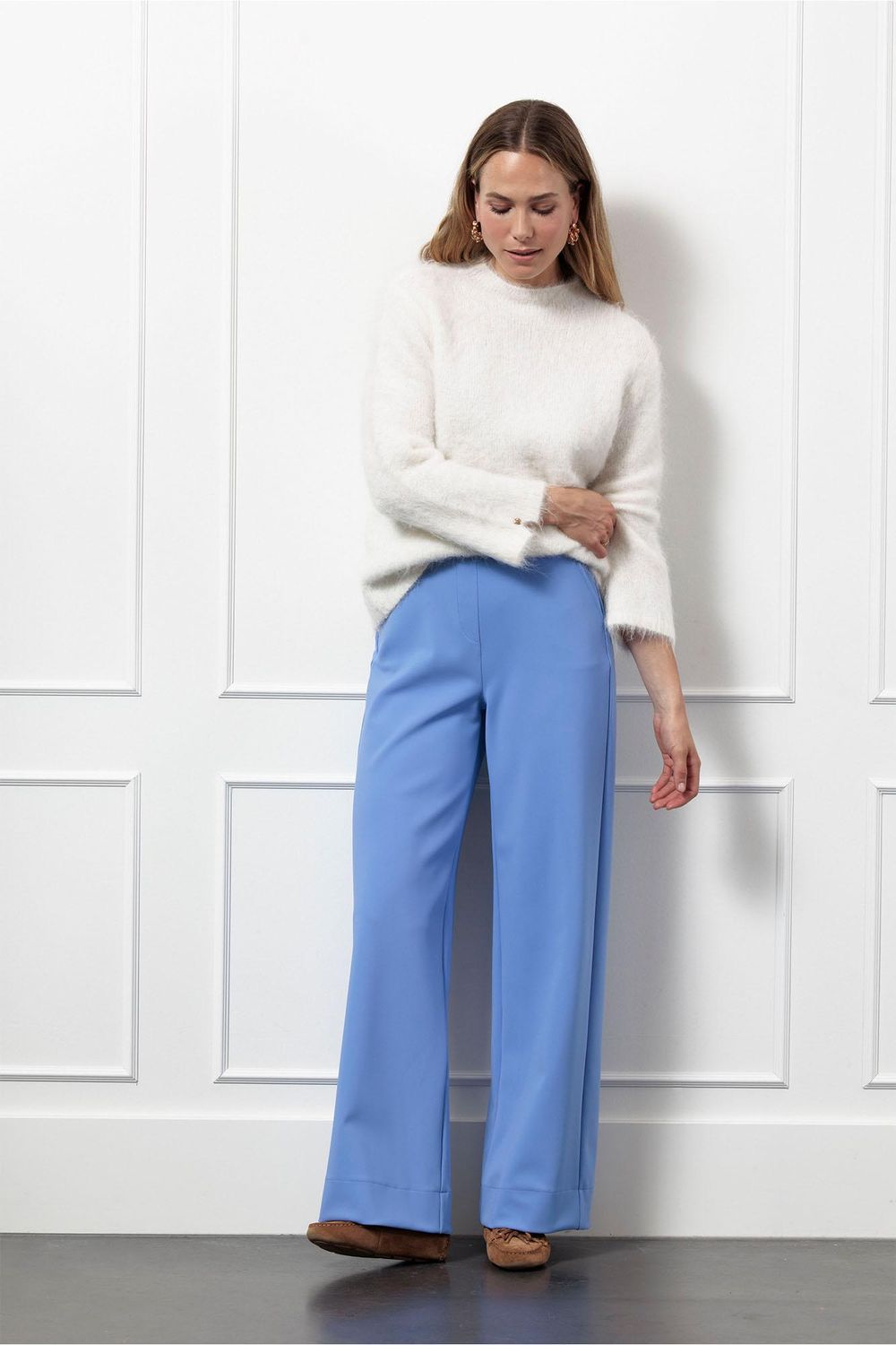 Studio Anneloes Lexie bonded trousers Blauw