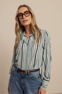 Studio Anneloes Rensje Stripe blouse Groen