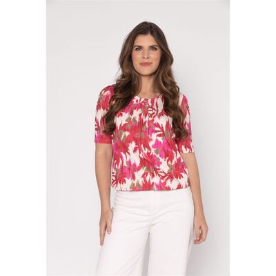 Roberto Sarto Blouson ronde hals Rood