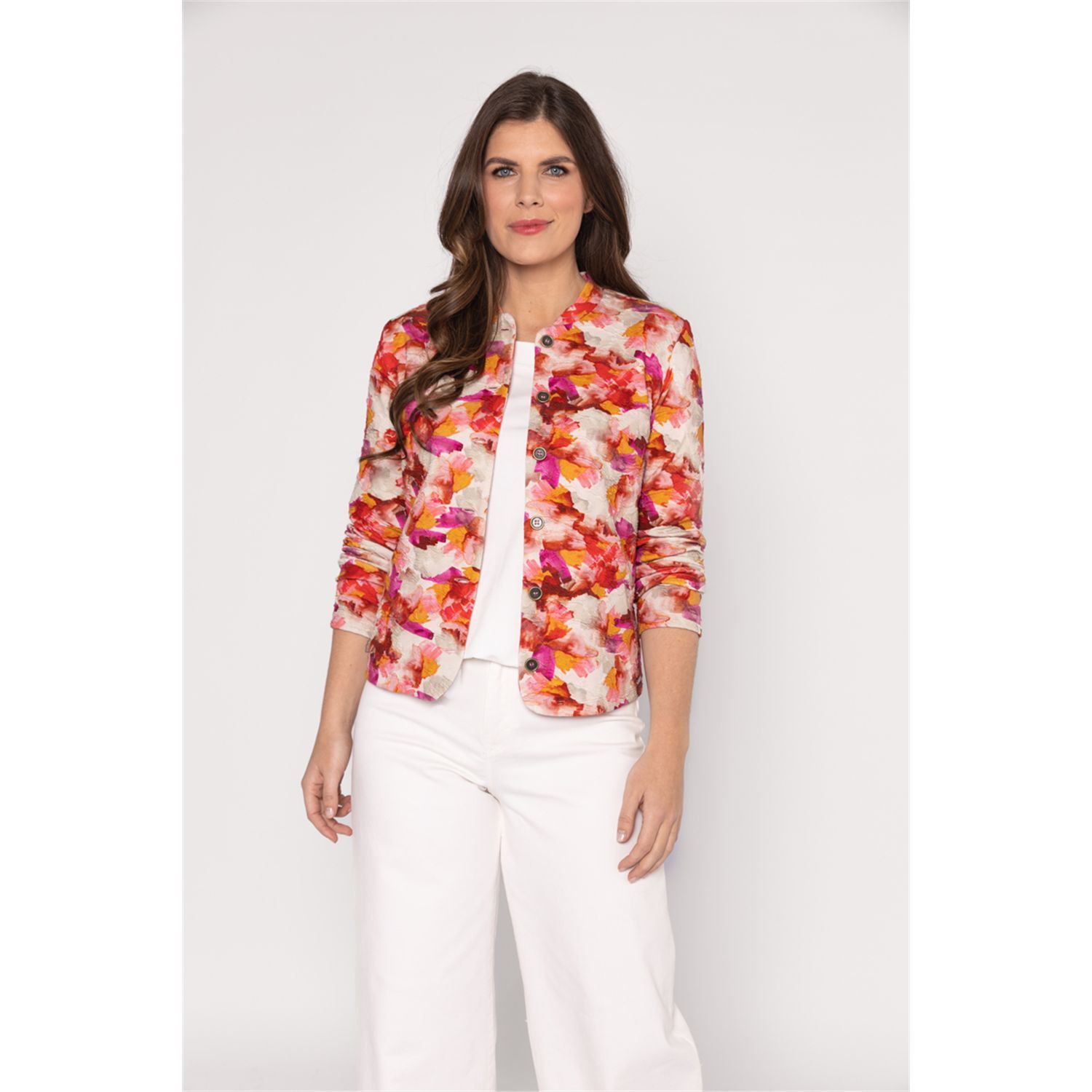 Roberto Sarto Jasje opstaande kraag Roze