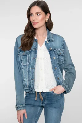 Geisha Jeansjacket Sabine Blauw