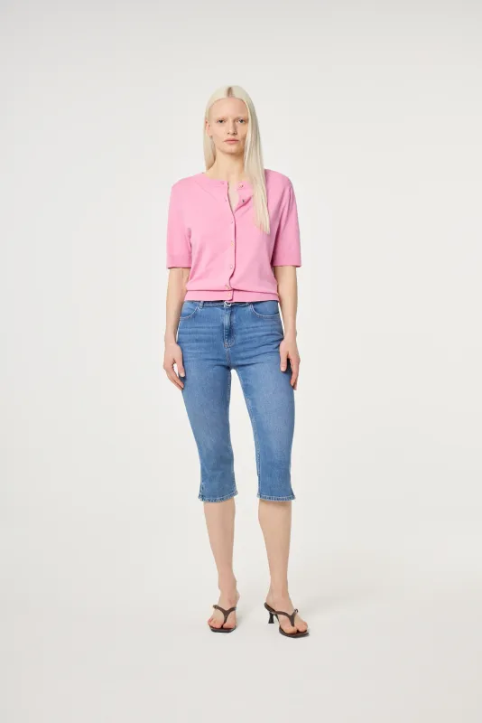 Fabienne Chapot Molly Short Sleeves Cardigan Roze