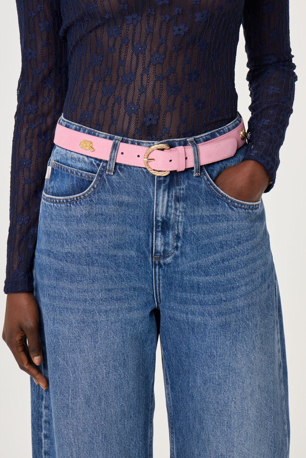 Fabienne Chapot Studded Marina Belt Roze