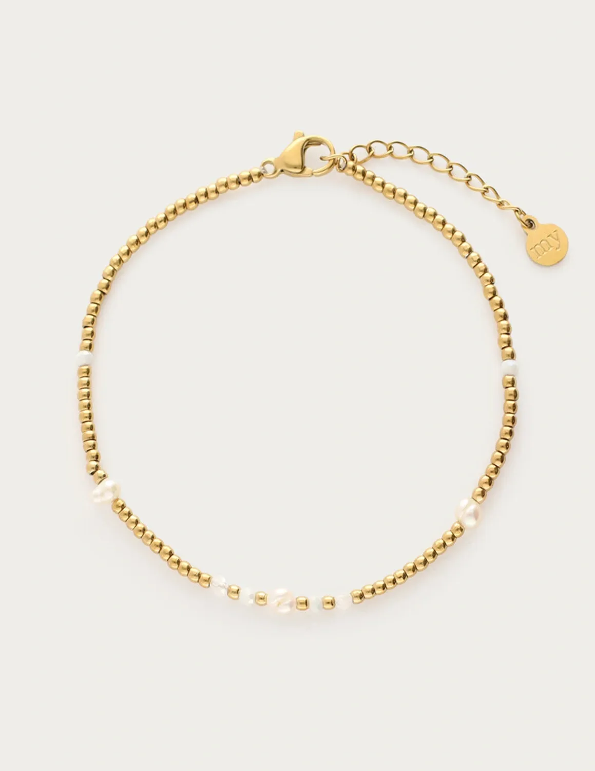 My Jewellery Bracelet cubes and pearls Goud