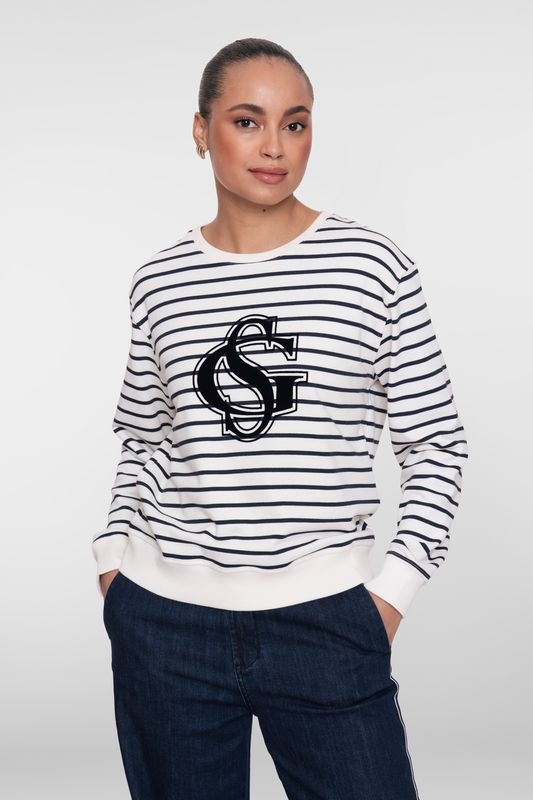 Geisha Sweat striped Blauw
