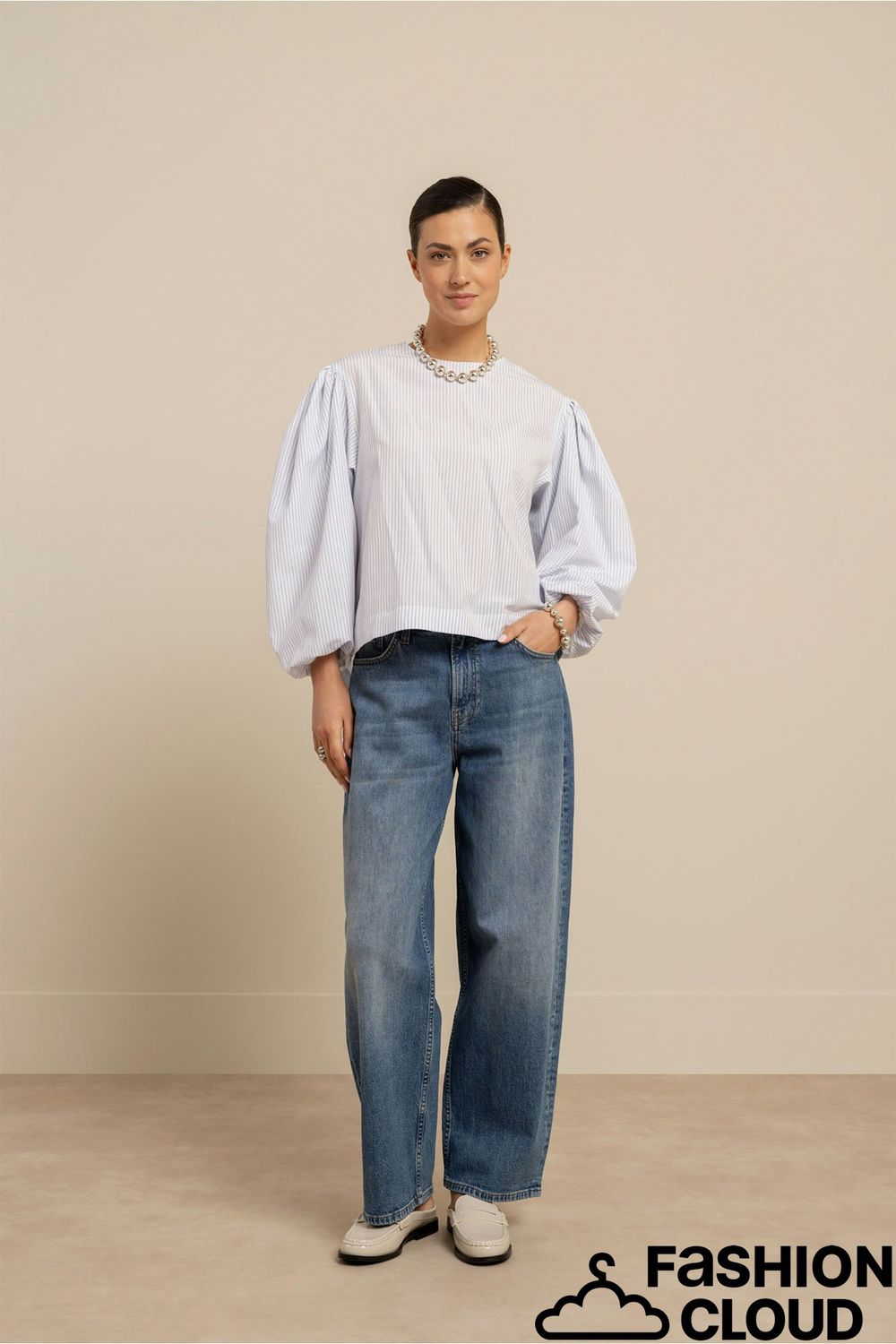 Studio Anneloes Florence stripe top Blauw