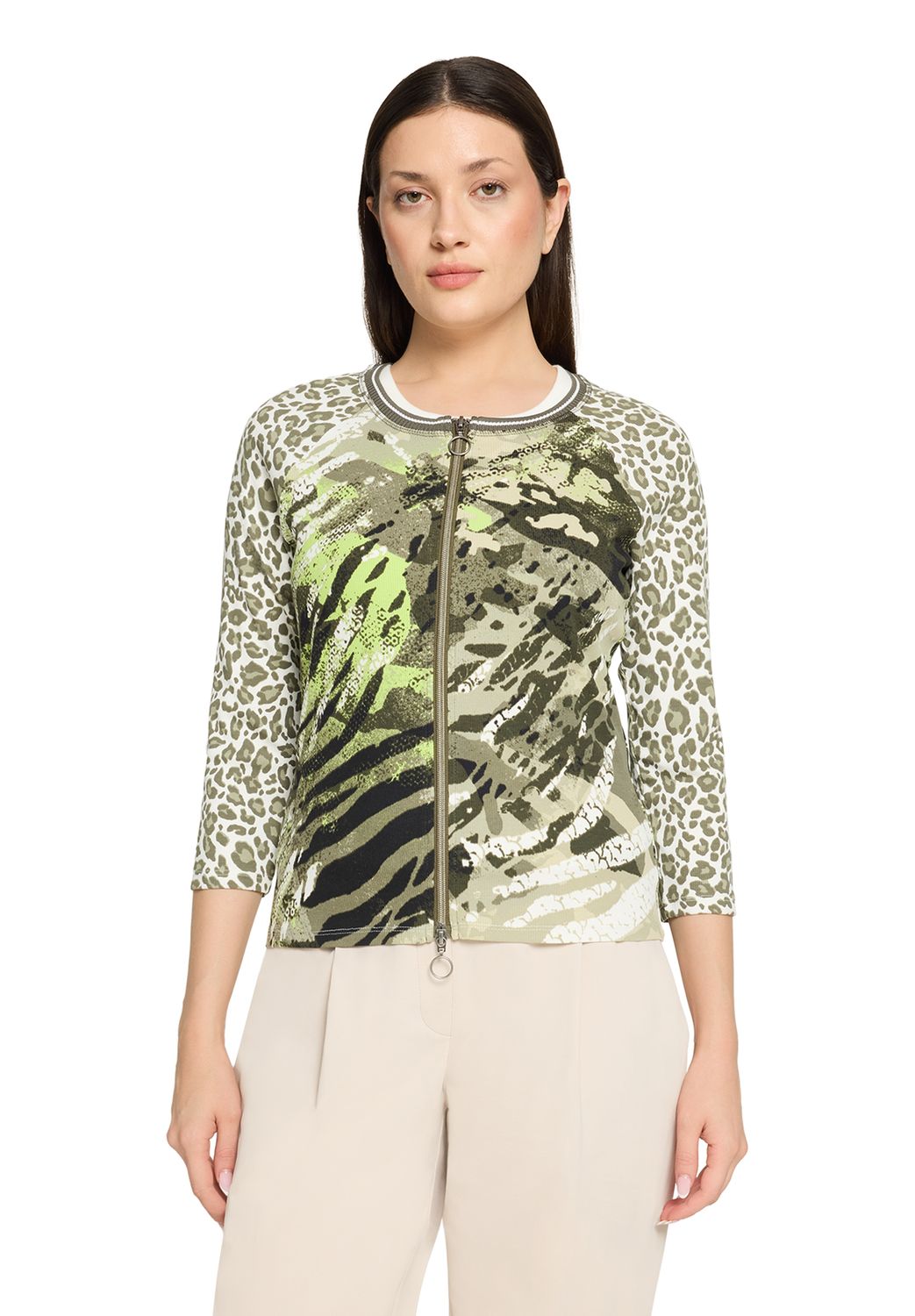 So Cosy vest groen/Ecru