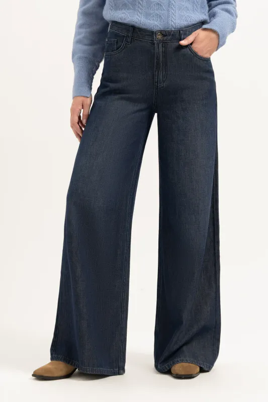 Florez Liv jeans Wide leg Blauw