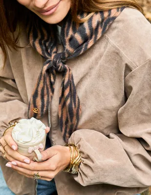 My Jewellery Scarf triangle tiger Bruin