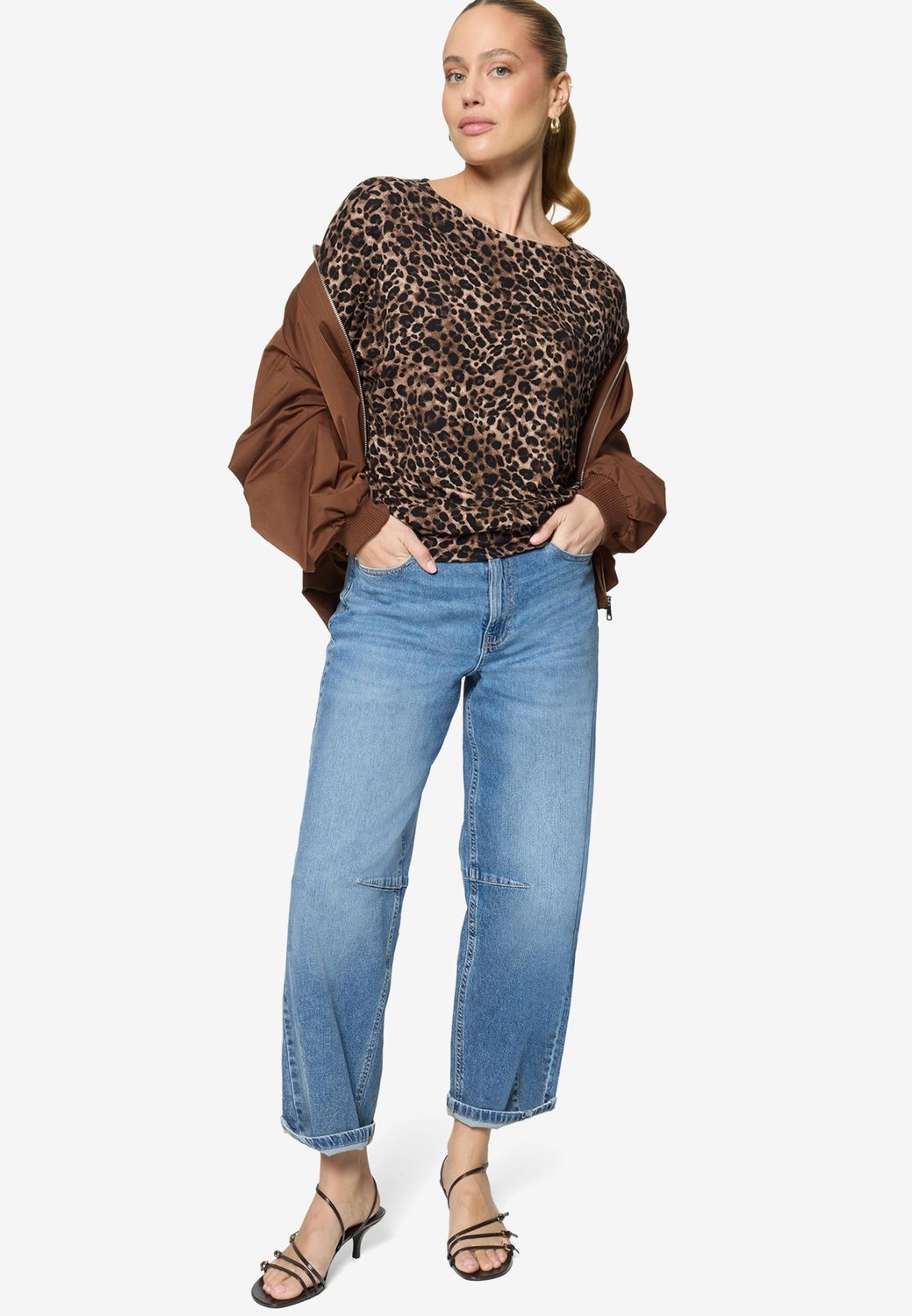 Zero Leo-Shirt met 3/4 mouw Beige