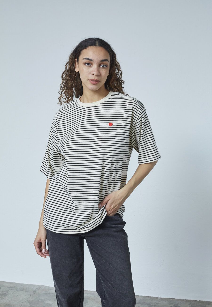 Sisters Point beige/zwart t-shirt