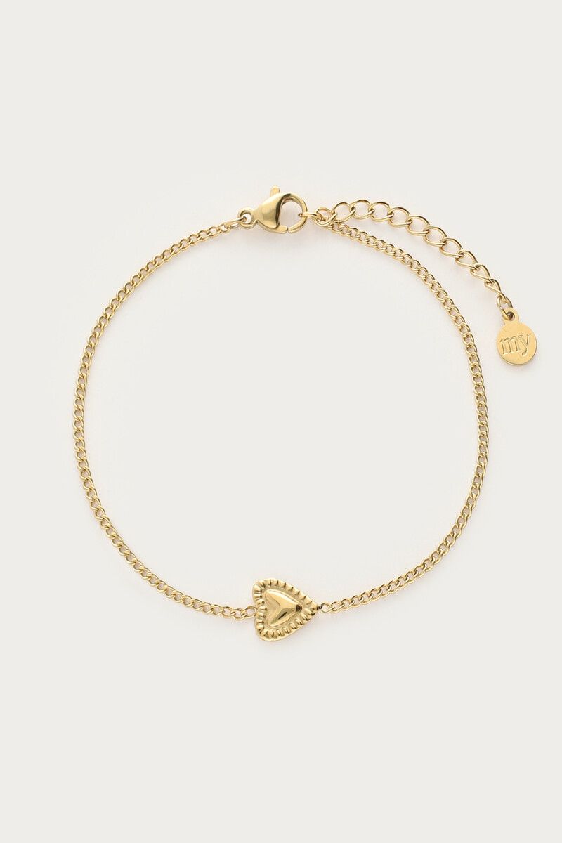 My Jewellery Bracelet heart lines Goud