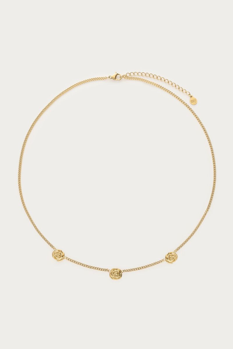My Jewellery Botanical ketting met drie rozen Goud