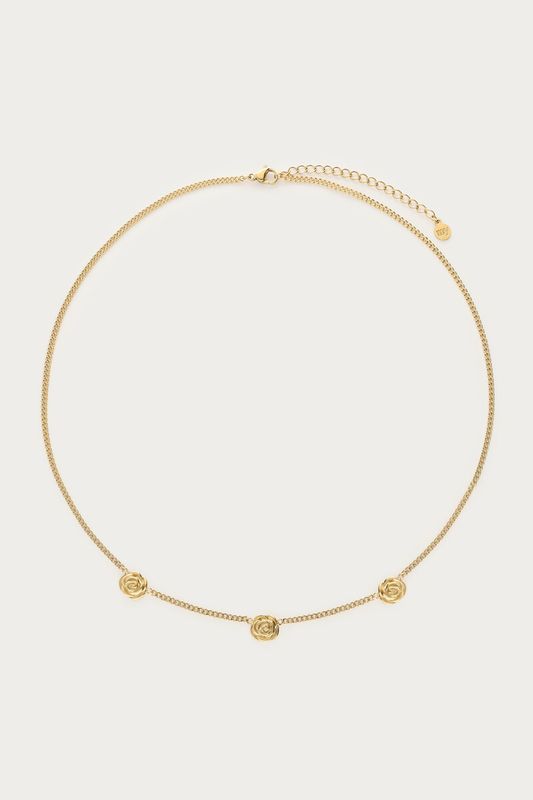 My Jewellery Botanical ketting met drie rozen Goud