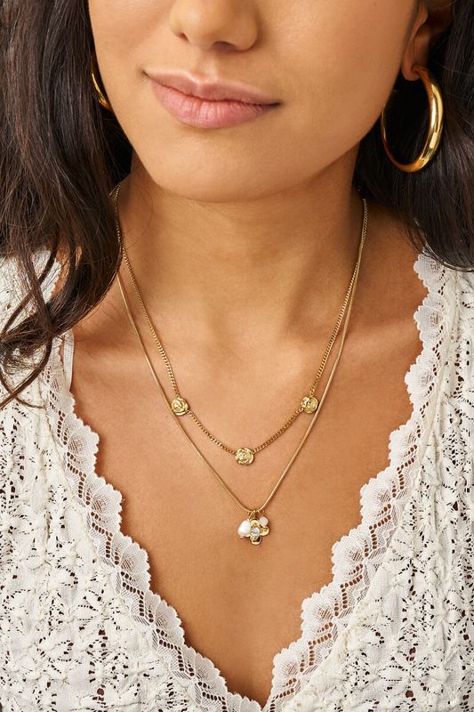 My Jewellery Botanical ketting met drie rozen Goud