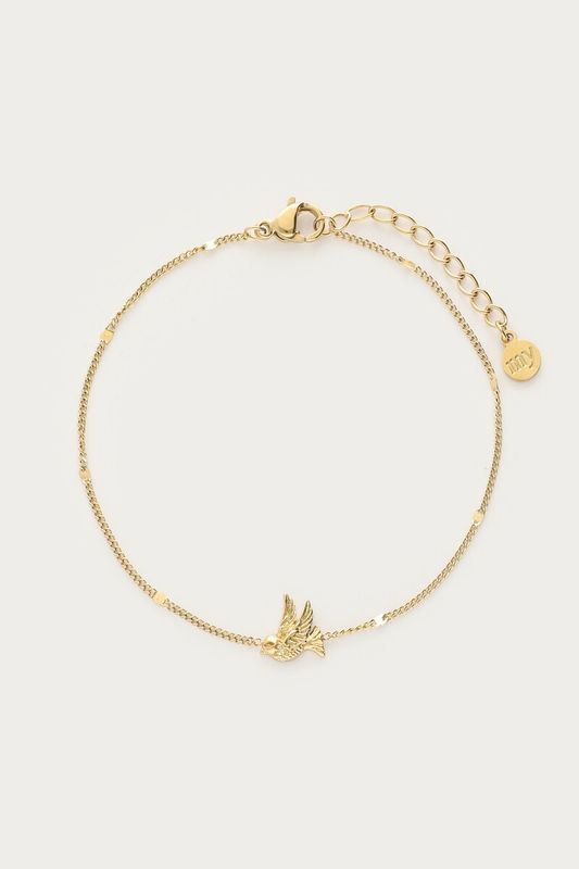 My Jewellery minimalistische armband met vogel Goud
