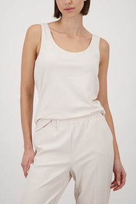 Monari Top champagne beige Wit