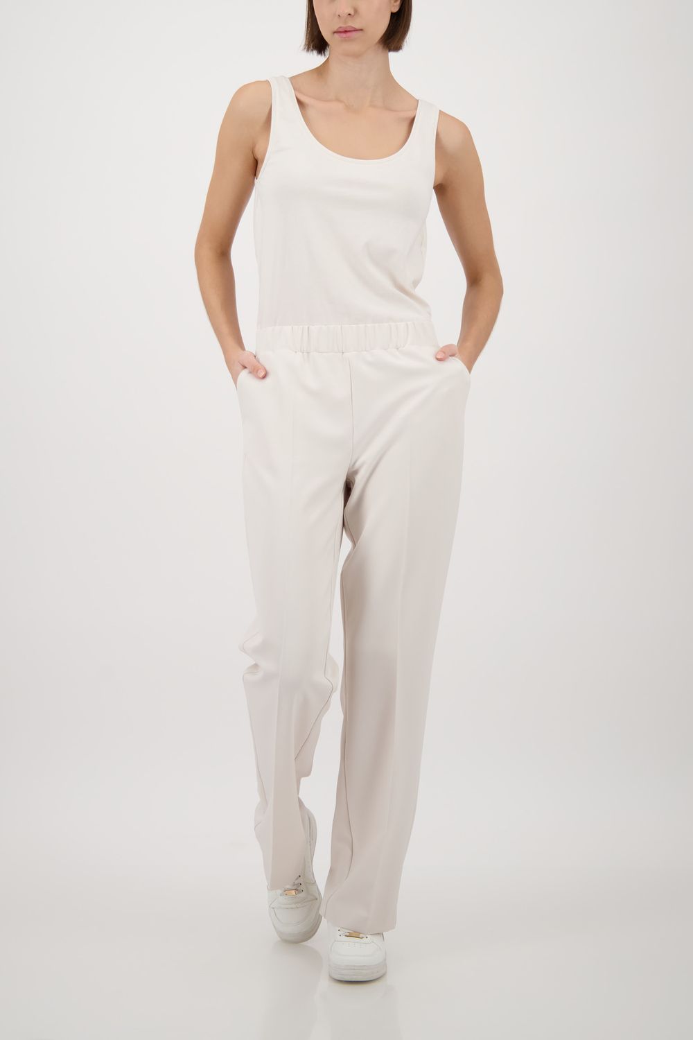 Monari Top champagne beige Wit