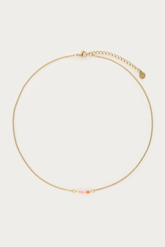 My Jewellery ketting met vier multikleur kralen Goud