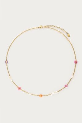 My Jewellery Botanical ketting met bloemen en zoetwaterparels Goud