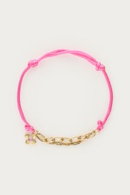 My Jewellery roze touw armband met bloem Goud