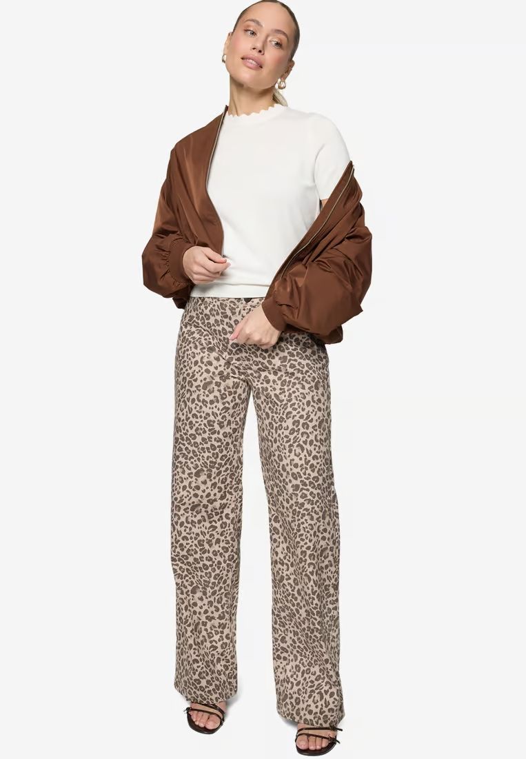 Zero trui met korte mouwen met golvende zoom Ecru